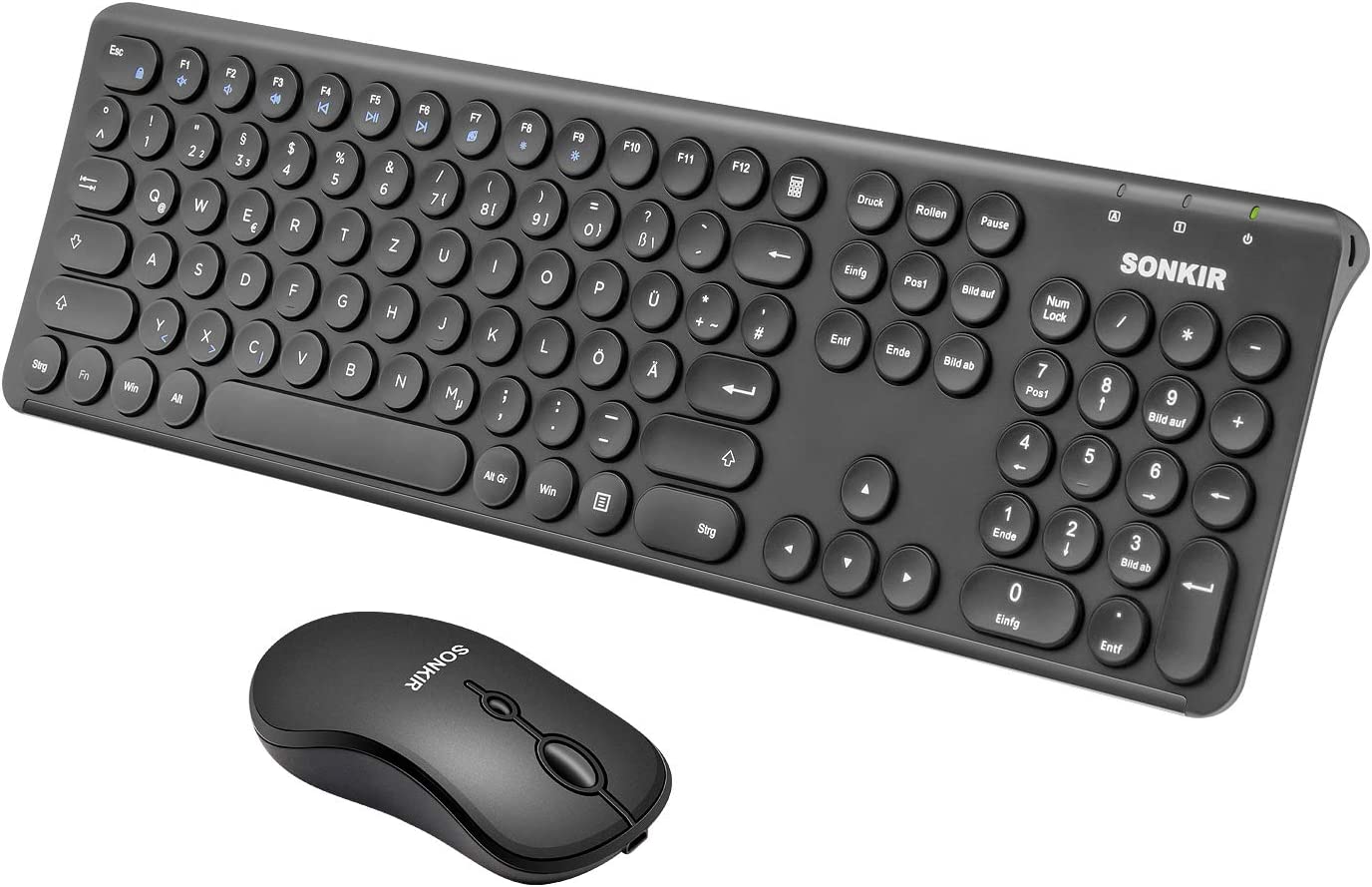 Sonkir Wireless Keyboard Mouse Combo Full-size 3 Types - Full Size Slim K18-K20 + Mini Size K19 Sonkir