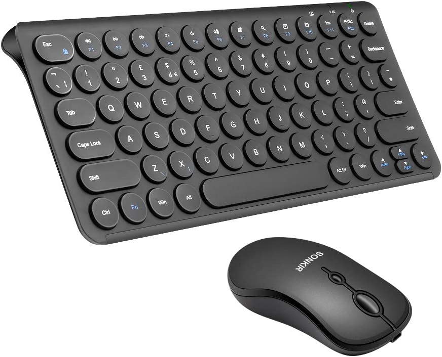 Sonkir Wireless Keyboard Mouse Combo Full-size 3 Types - Full Size Slim K18-K20 + Mini Size K19 Sonkir