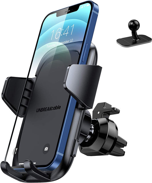 UNBREAKcable Car Phone Holder, Air Vent Car Phone Mount with 360 Degree Rotation compatible for iPhone, Samsung UBPi184