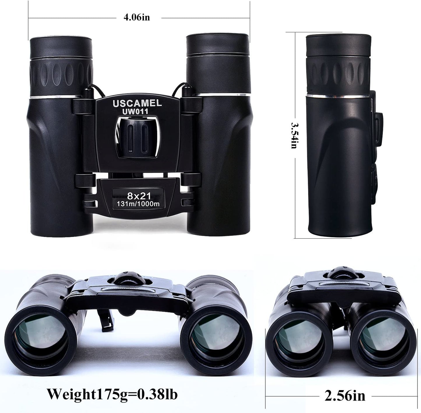 Binoculars Compact Folding Pocket Travel Mini Telescope HD Bak4 Optics USCAMEL®