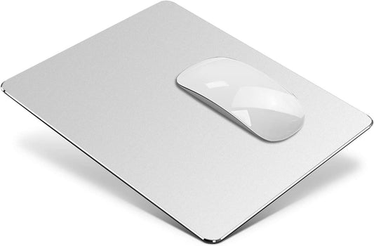 Mouse Pad, Vaydeer Metal Mouse Mat, Double Sides Design, Waterproof Ultrathin Fast and Accurate Control for Work or Gaming Silver or Black Aluminium