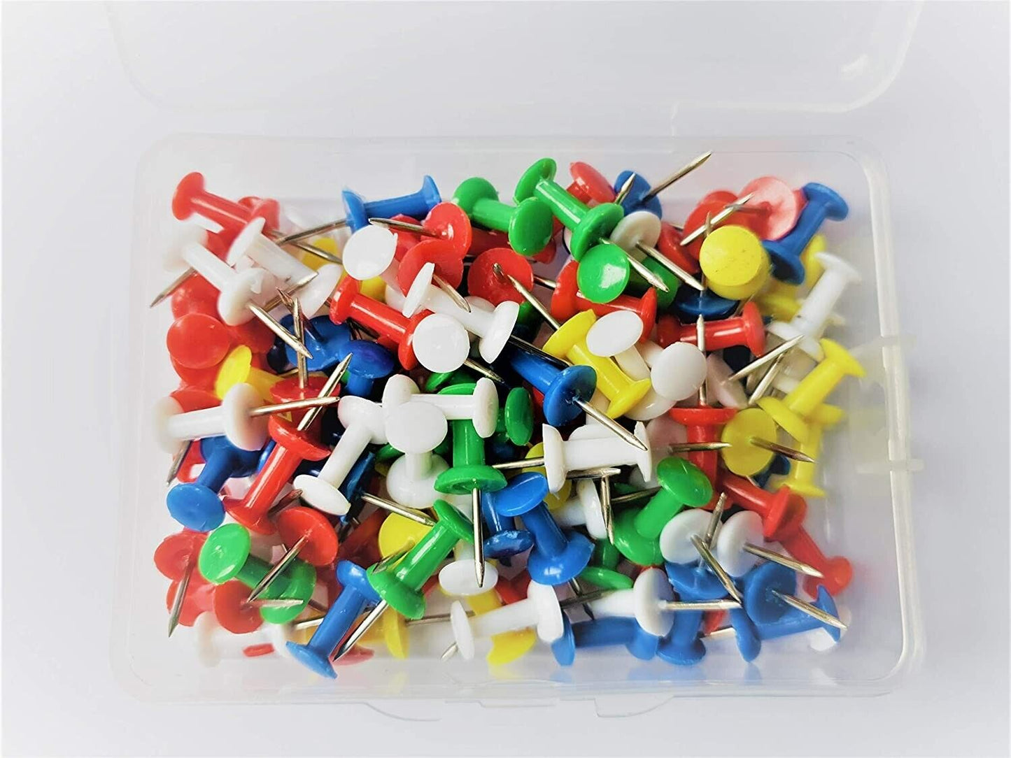 A1SONIC® Assorted Colour Hanging Box Push Pin Box (Pack of 100)