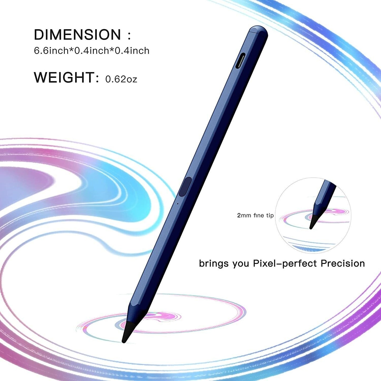 KXT Stylus Pen for Apple iPad (2018-2022), With Tilt Sensitivity & Palm Rejection & Magnetic, Compatible iPad