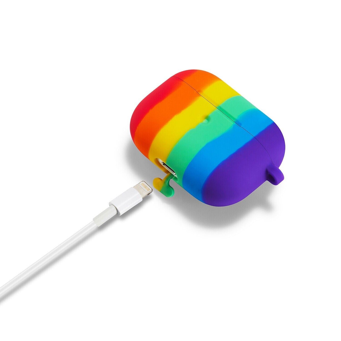 Airpods Silicone Case Cover Skin For Apple Airpods Pro And Aipods 1 - 2 - Pride Rainbow Multicoloured