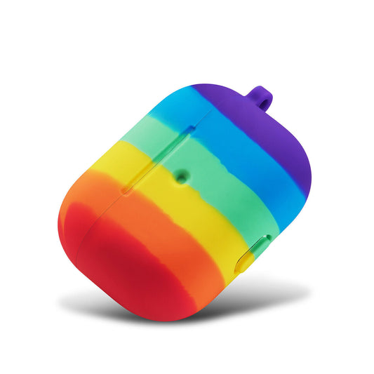 Airpods Silicone Case Cover Skin For Apple Airpods Pro And Aipods 1 - 2 - Pride Rainbow Multicoloured