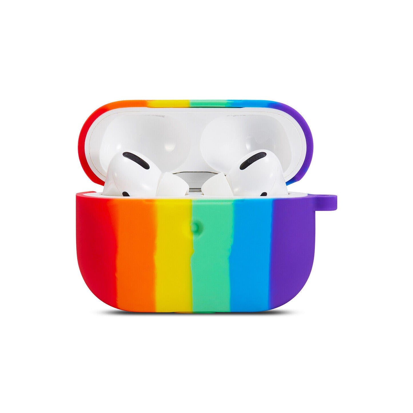 Airpods Silicone Case Cover Skin For Apple Airpods Pro And Aipods 1 - 2 - Pride Rainbow Multicoloured