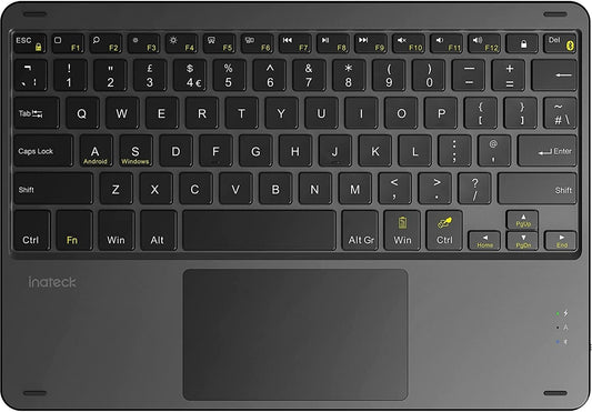 Inateck Bluetooth Keyboard with Trackpad, Compatible with Android Tablets/Smartphones and Windows PCs, KB01101