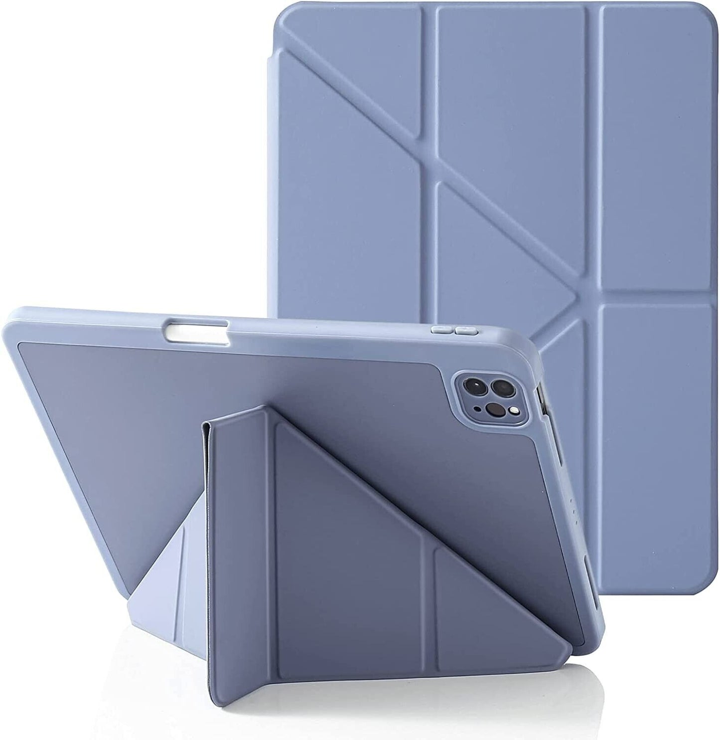 MuyDoux Origami Case Various sizes for iPad Pro 11 inch 3rd/2nd/1st Generation 2021/2020/2018, with Pencil Holder & Magnetic Closure & Lens Caps
5-in-1 Multiple Viewing Angles Various Sizes 9.7” 10.2” 11”