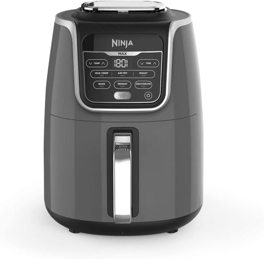 Ninja Air Fryer Max [AF160UK] 5.2 Litres, Fry Roast Bake Reheat Dehydrate Grey and Black