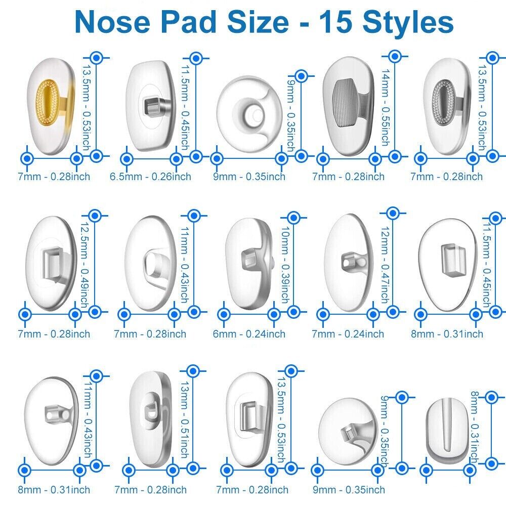 Sumind Eyeglass Repair Kit 150 Pairs Eyewear Nose Pads Set and 1000 Pieces Screws Nut Washer with Tweezers Screwdriver and Cleaning Cloth