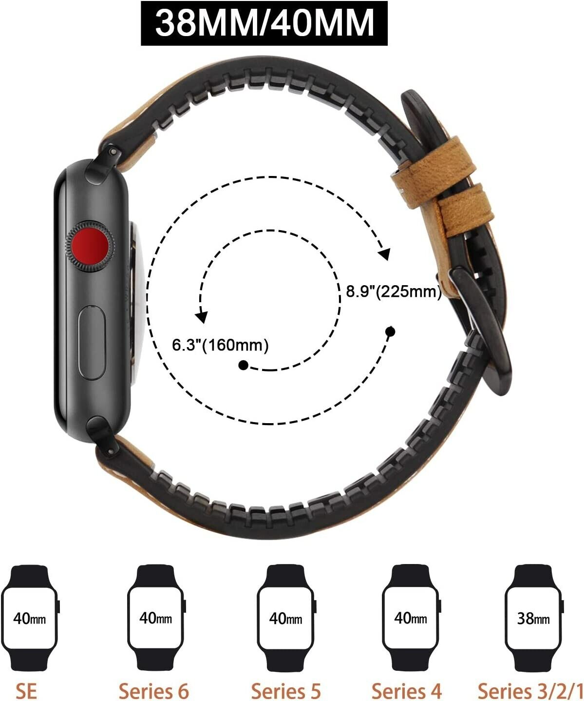 Bisikor Compatible with Apple Watch Strap 38mm 40mm Genuine