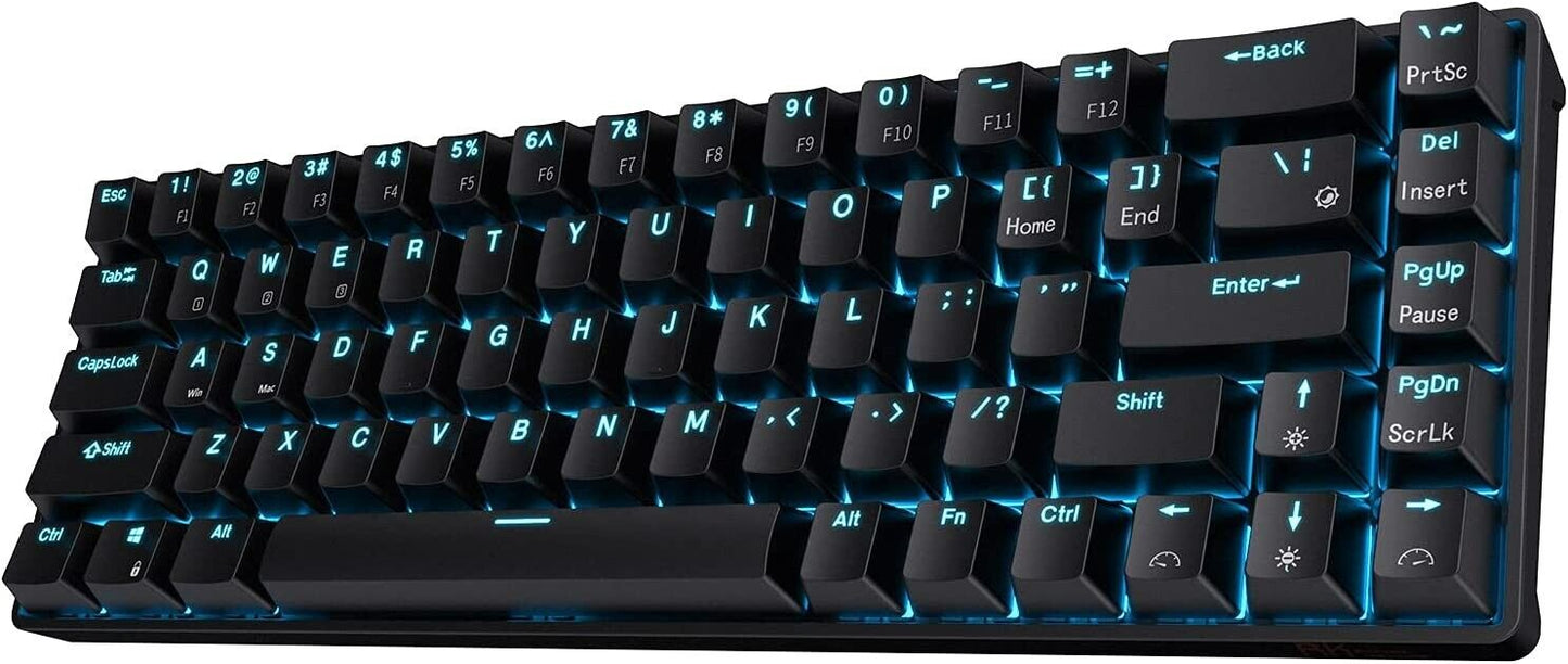 RK ROYAL KLUDGE RK68 Hot-Swappable 65% Wireless Mechanical Keyboard, 60% 68 Keys Gaming with Stand-Alone Arrow/Control Keys