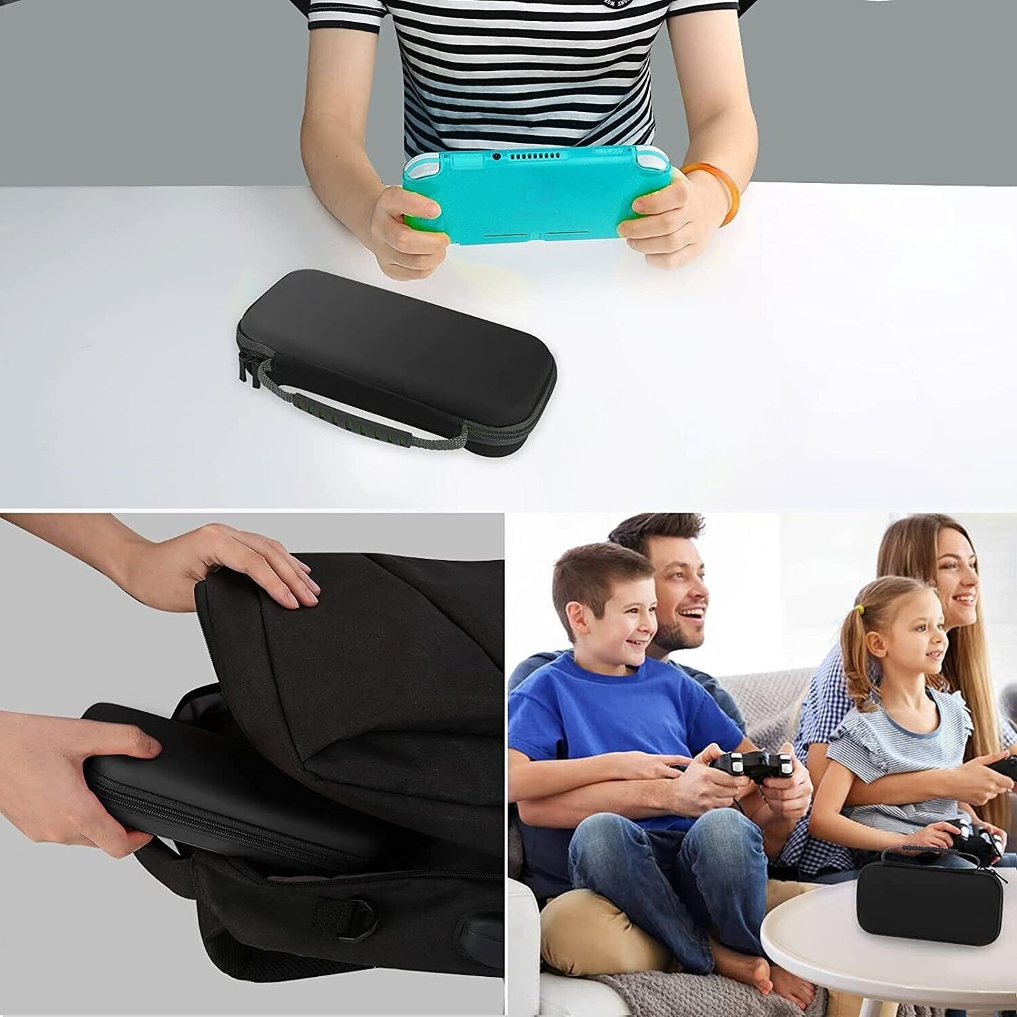 HEYSTOP Case for Nintendo Switch Lite, Protective Hard Portable Travel Carry Case for Nintendo Switch Lite Console and Accessories