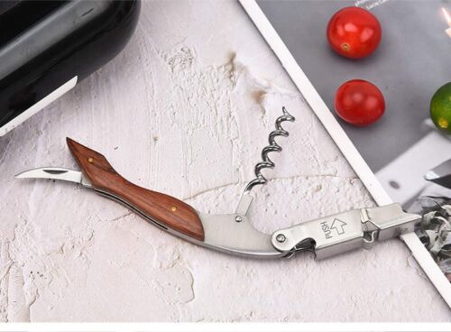 Corkscrew Professional Waiters Mate by Pear - This Wine Opener 3-in-one Wine Tool is Used to Open Beer and Wine Bottles by Waiters, Sommelier and Bartenders