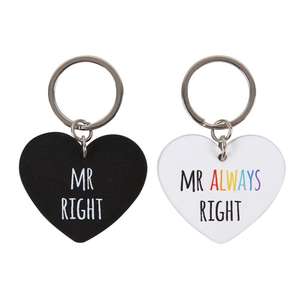 Mr and Mr Right Keyring Set