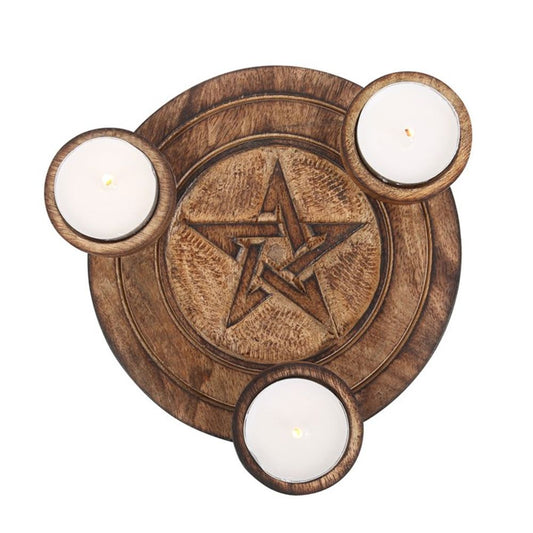 Pentagram Tea Light Candle Holder