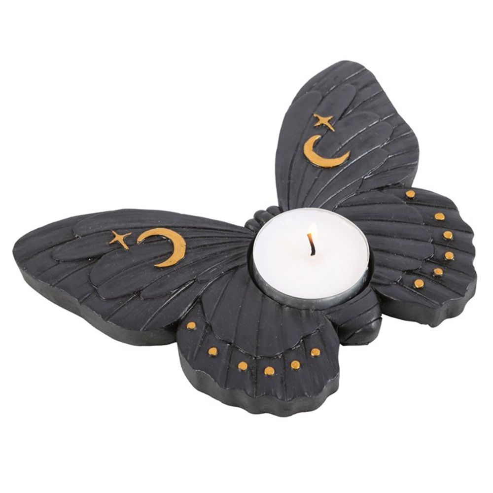 Black Moth Tealight Candle Holder