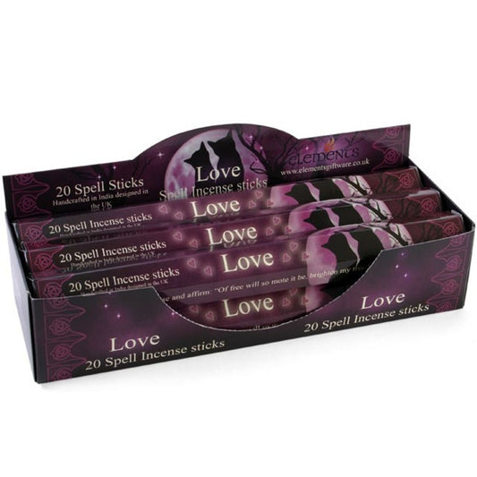 Set of 6 Packets of Love Spell Incense Sticks by Lisa Parker