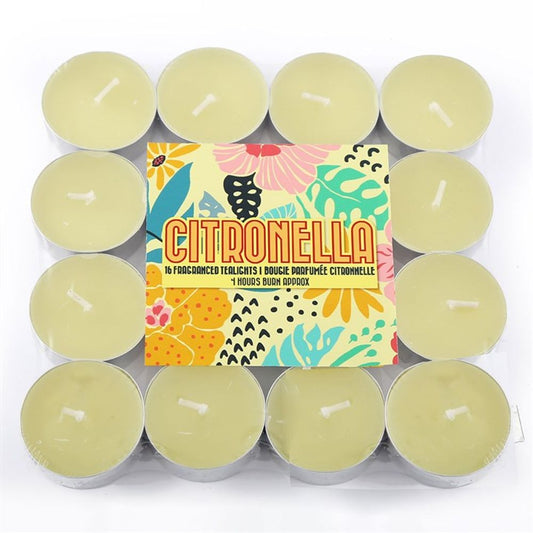 Set of 16 Citronella Tealights