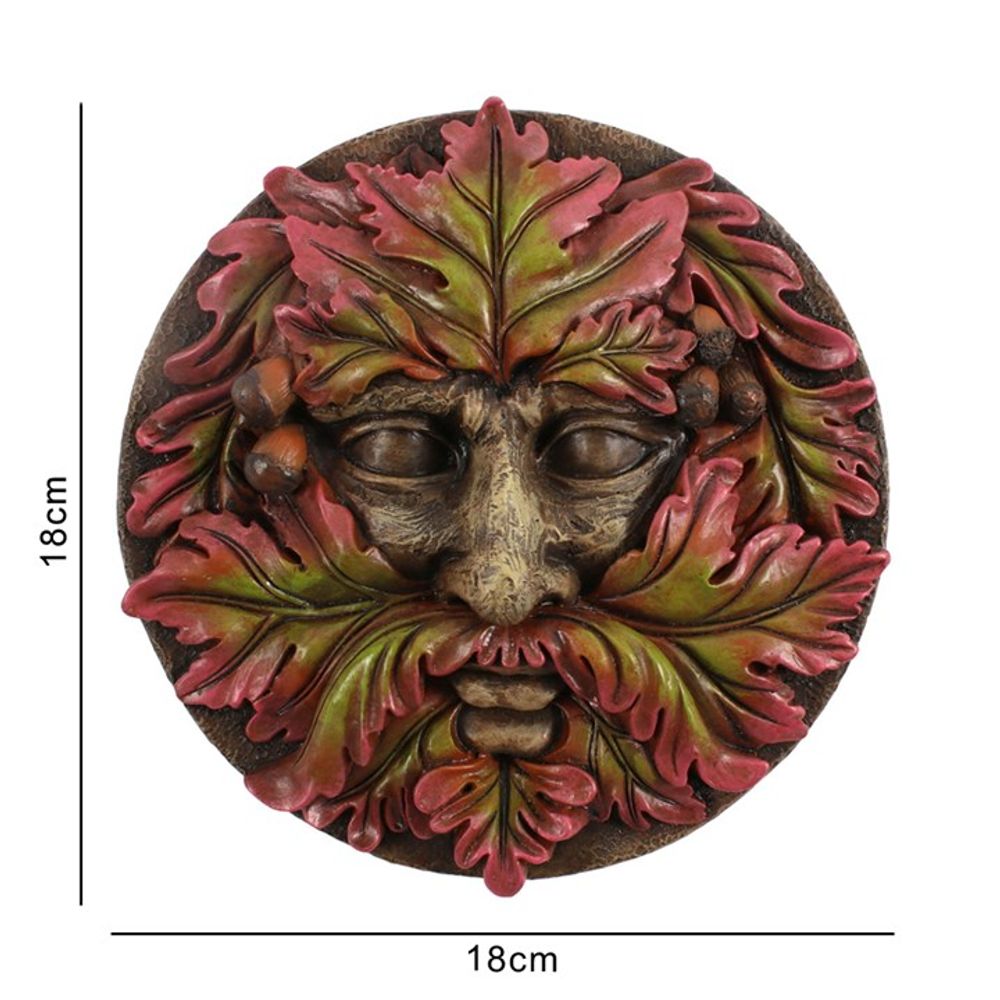 Green Man Round Face Plaque